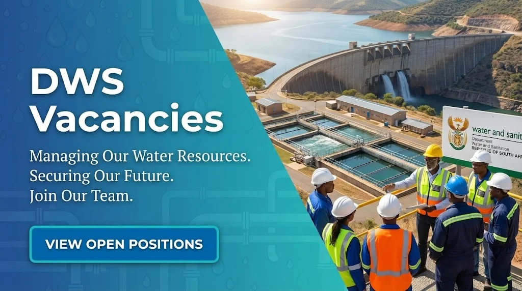 DWS Vacancies in Department of Water and Sanitation South Africa DWS Vacancies in Department of Water and Sanitation South Africa