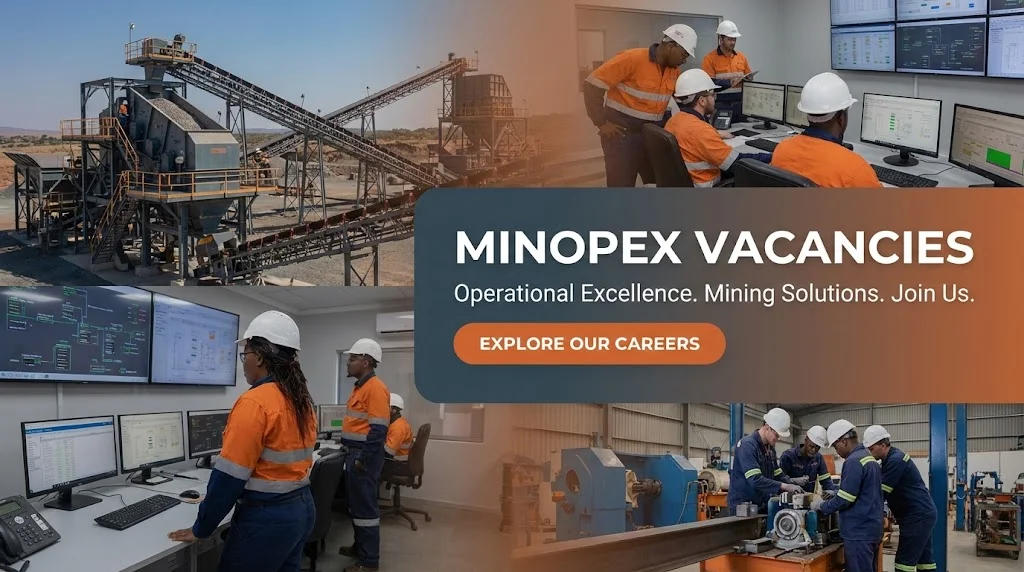 Minopex Vacancies in Mineral Processing Industry Minopex Vacancies in Mineral Processing Industry